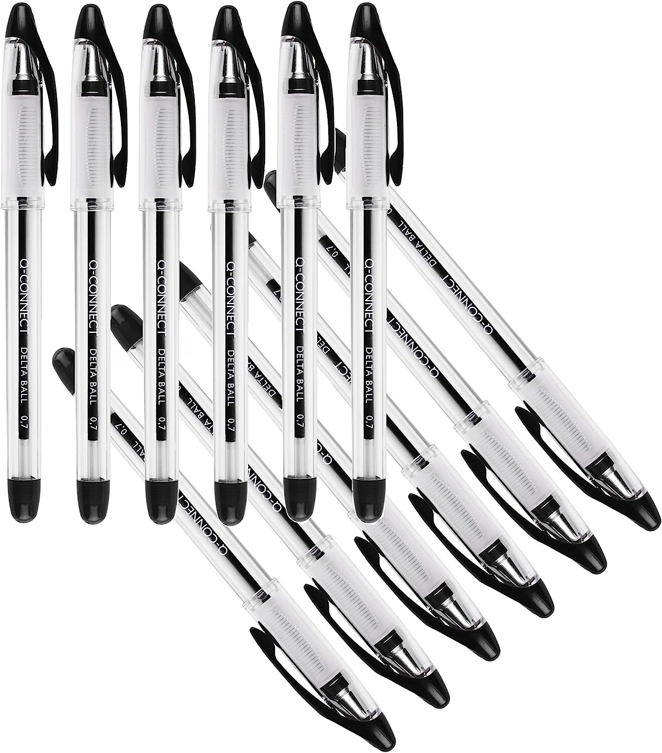 Q-Connect Delta Ballpoint Pen Medium Black (Pack of 12) KF00375 - Image 5