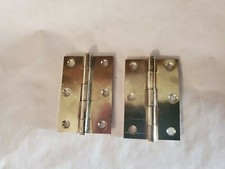Pair of 2" x 3" Brass Plated- Butt Hinge- Hinges