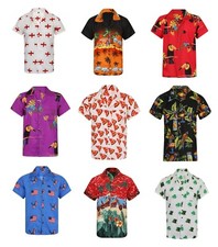 HAWAIIAN SHIRT MENS PALM TREE BEACH HOLIDAY PARROT FANCY DRESS STAG PARTY LOUD!