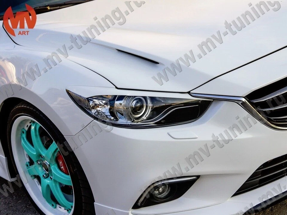 Cubierta de faros MV-Tuning párpados delanteros cejas var №2 para Mazda 6 2012-2017 Foto 4 de 4