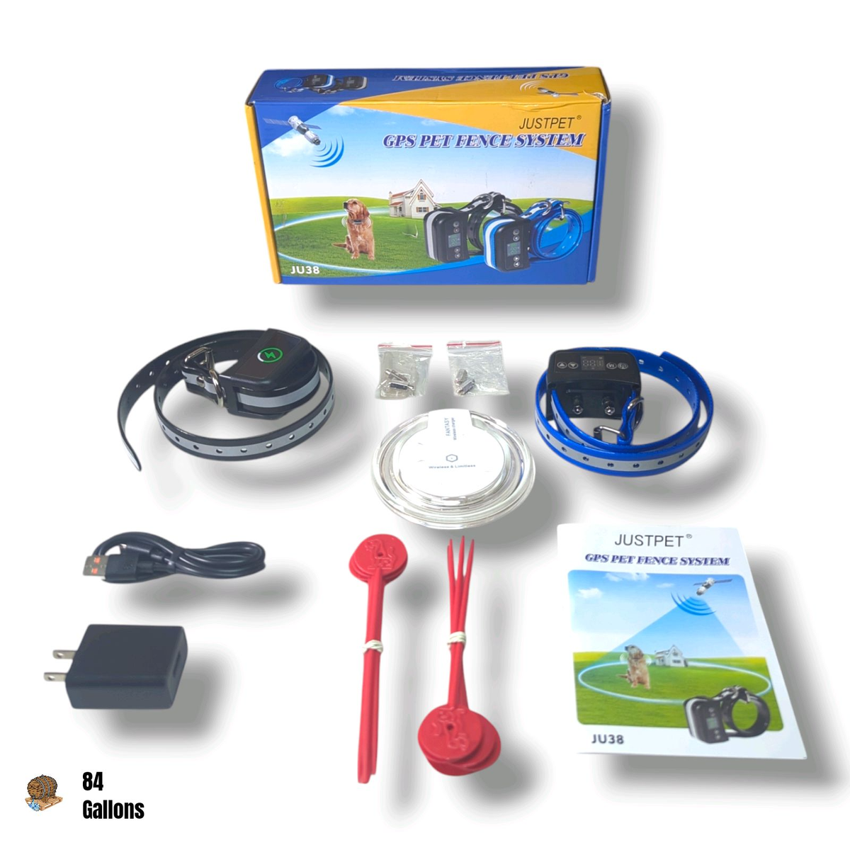 JUSTPET JU38 Electric GPS Wireless Dog Fence for Dogs