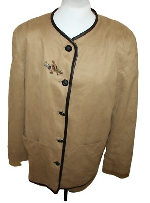 Combo fashion women's costume jacket size 40 walk Oktoberfest faux leather Tyrol