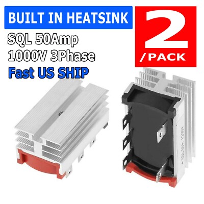 2PCS Bridge Rectifier 3-Phase Diode 50A Amp 1000V SQL50A To DC Power Accessories