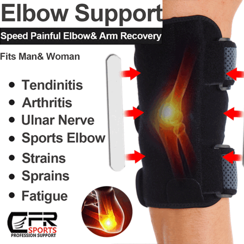 CFR Elbow Brace Support Arthritis Tendonitis Tennis Golfer Arm Splint Joint Pain - Picture 4 of 16