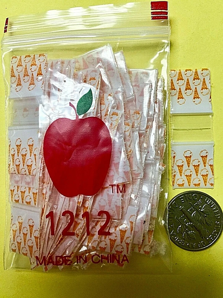 1212 MINI ZIP SEAL DESIGN BAGS 1/2" X 1/2" CHOOSE 1 DESIGN 1000 PCS, 👀Details🔽 - Image 3 of 4