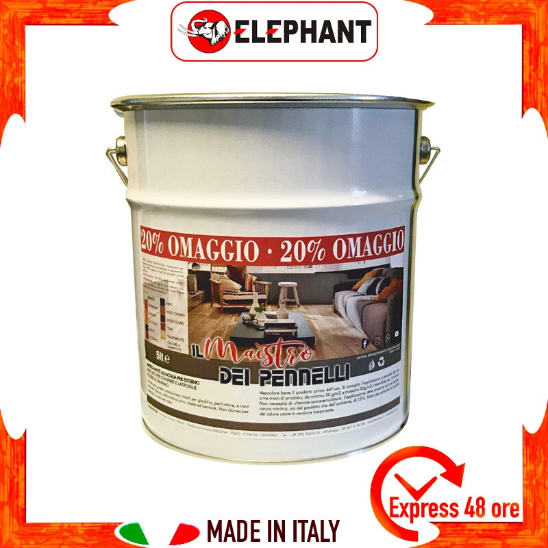 Impregnante legno esterni per ciclo cerato professionale ad acqua 5kg Maestro - Imagen 1 de 1