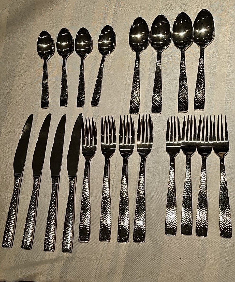 Kitchinox 20 Piece Flatware "Myopia" Set Stainless Steel Service For 4