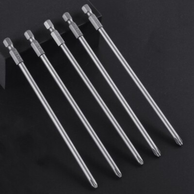 1/4'' Hex Shank 200mm Extra Long Phillips Cross Head Magnetic S2 Screwdriver Bits