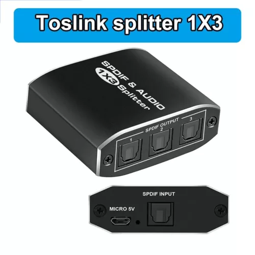 Digital Audio Splitter 1 In 3 Out Optical Spdif Koaxial Toslink Splitter DTS AC3 - Bild 1 von 6