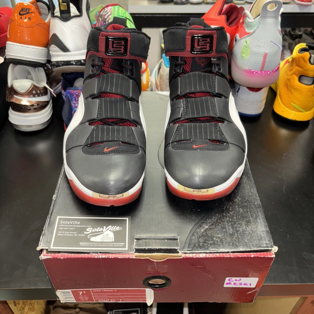 Preços baixos em Nike Zoom LeBron 4 Black White Red | eBay