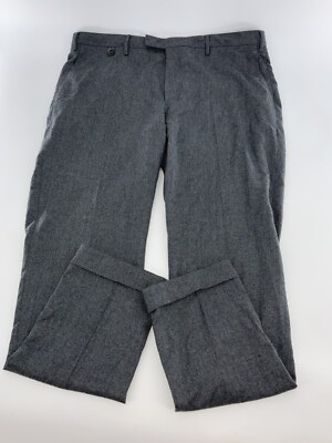 PT Torino Dress Pants 37x32 Gray Techno Washable Wool Slim PT Torino Dress Pants 37x32 Gray Techno Washable Wool Slim