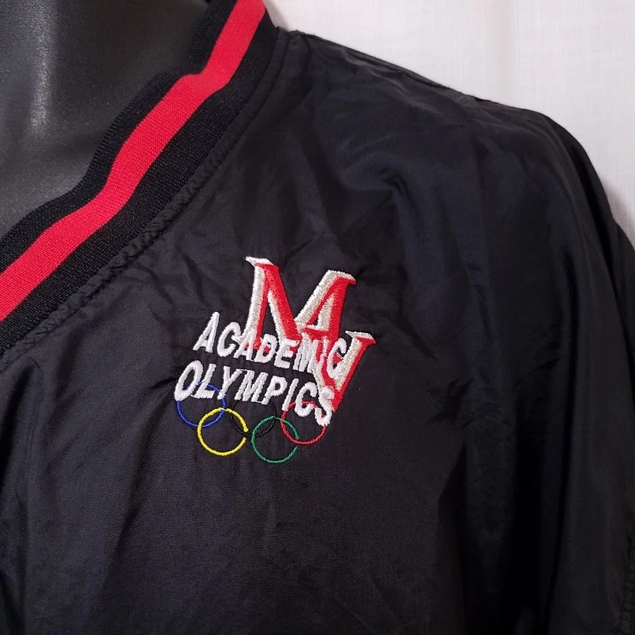Vintage Academic Olympics Windbreaker Jacket Mens Size Large 90s Pullover - Image 3 of 4