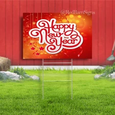 Happy New Year Indoor outdoor yard sign