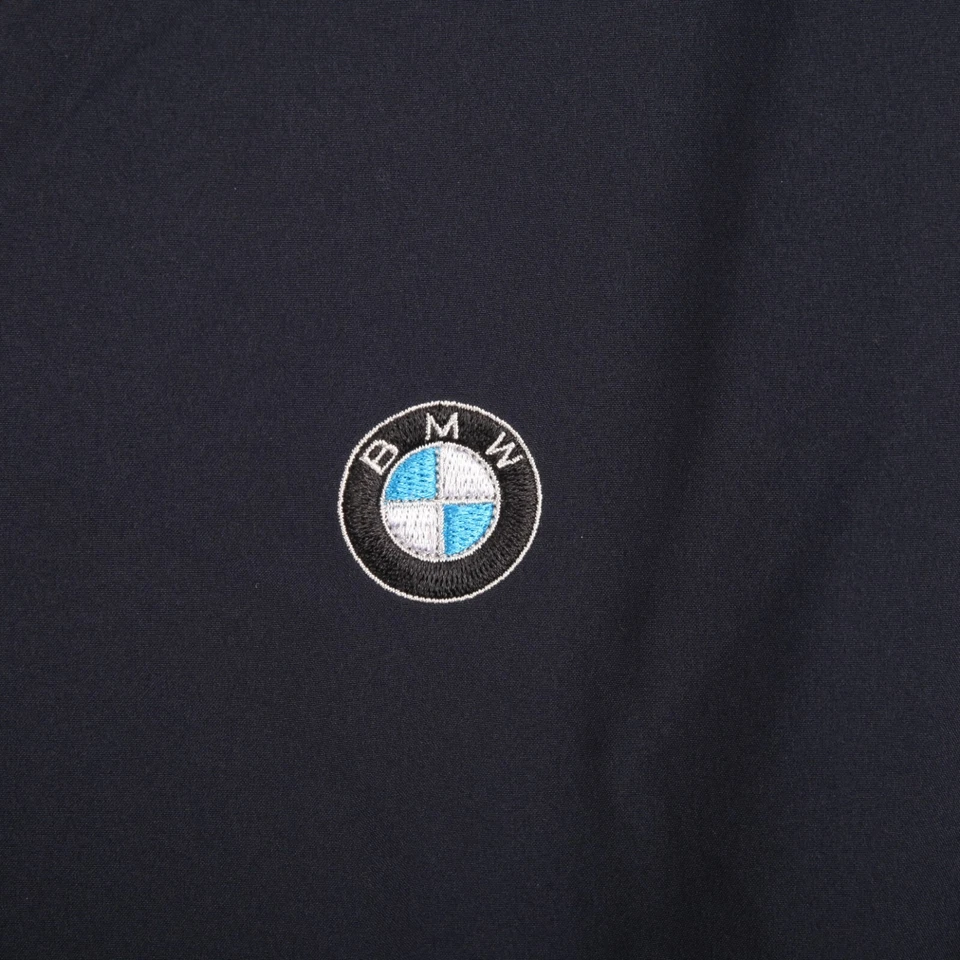 BMW Jacket Mens Extra Large Blue Pullover V Neck Pockets Windshirt 1/2 Sleeve - Image 3 of 4