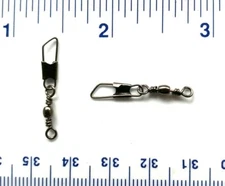 1000 GT Black Barrel Safety Snap Swivels size 12 (15 lb test) - bulk