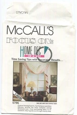 McCall's Focus on HOME DECOR in a SEC Instruction/Technique Sheets