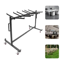 Folding Chair Rack Dolly Cart Table Storage Rack Desk Chairs Cart Trolley 42pcs