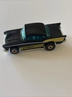 Vintage 1976 Hot Wheels Blackwall '57 Black Chevy Diecast