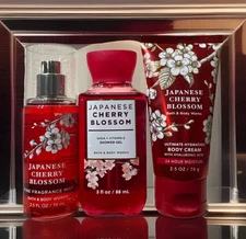 Bath & Body Works Japanese Cherry Blossom ~Shower Gel/Cream &Mist- Travel Set