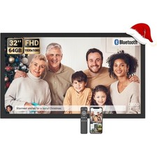 Large 32 Inch WiFi Digital Picture Frame 64GB FHD 1920x1080 Electronic Photo