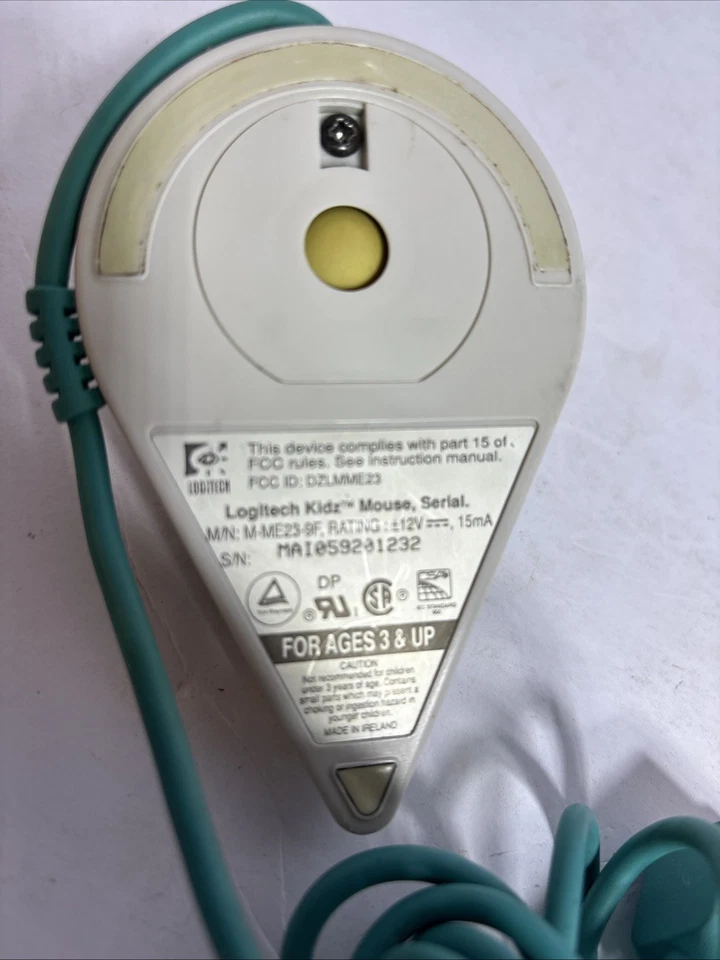 老式 Logitech Kids 鼠标串行 M-ME23-9F — 第 4/4 张图片