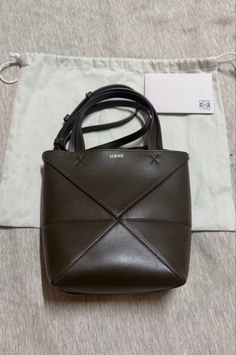 [Extremely Good Condition / Out of Print Color] LOEWE Puzzle Tote Mini Dark
