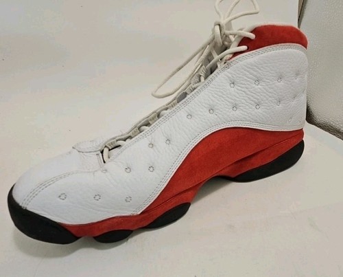 Jordan 13 Retro 414571-122 Chicago 2016 Taglia 11.5 Rosso Bianco High Top Ottime Condizioni Leggi - Foto 10 di 13