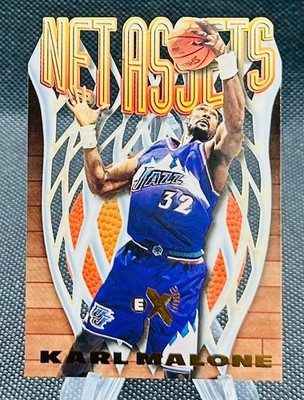1996-97 Skybox EX2000 Net Assets Die-Cut Karl Malone #11 Utah Jazz