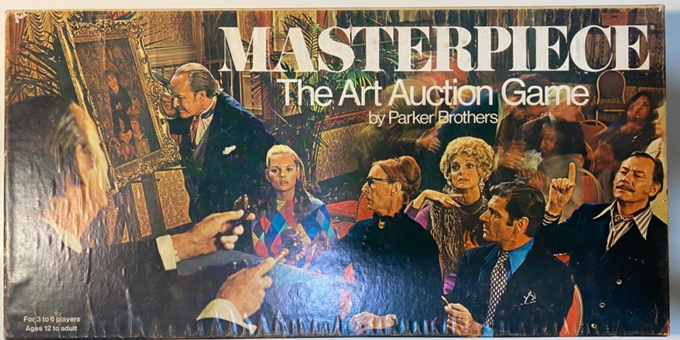 Juego de mesa vintage de la subasta de arte Parker Bros. 1970 obra maestra nueva caja abierta Foto 3 de 4