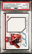 2017 National Treasures Patrick Mahomes /99 RPA PSA 10