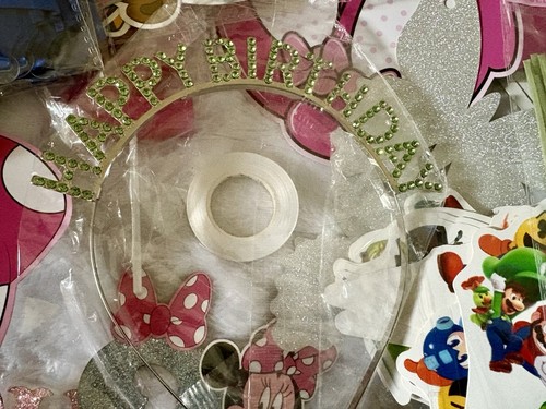 HUGE LOT 50 Pc Bulk Birthday Party Supplies Mixed Decorations Bundle Boys Girls