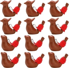 12Pcs Bird Water Whistles, Purple Clay Pottery Waterfowl Whistle with Hanging...