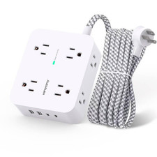 Surge Protector Power Strip - Hanycony 8 Outlets 4 Usb 2 Usb C Charging Ports