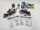 2 Kenner 1995 Star Wars POTF2 Speeder Bike 100% Complete Lot Leia Luke Exclusive
