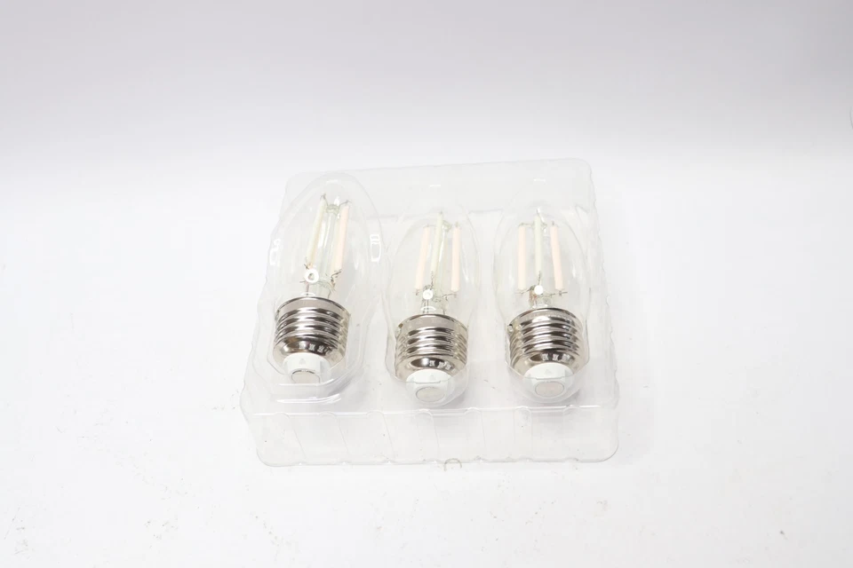 (3-Pk) Feit Electric Chandelier Candle LED Light Bulb B10 E26 Base 60W Eqv - Image 3 of 4