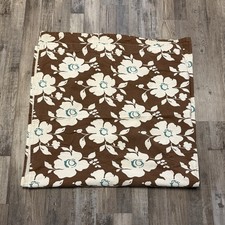 Floral AOP Water Resistant Heavy Duty Brown Large Shower Curtain 84 x 84