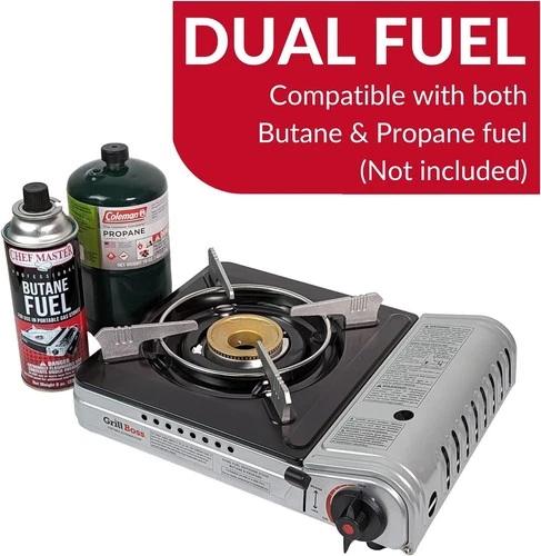 Neu Grill Boss 90057GB silber Dual Fuel Butan & Propan tragbarer Outdoor-Herd - Bild 2 von 7