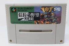 Nobunaga's Ambition Tenshouki Super Famicom Japanese Video Game Cartridge Tested