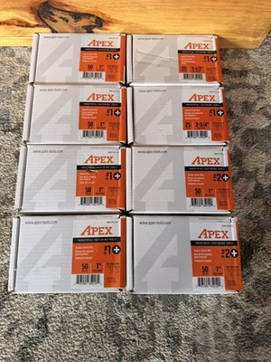 APEX Impact Bits Lot of 8 Boxes NEW #1 #2 Phillips Driver Bits Bulk Deal