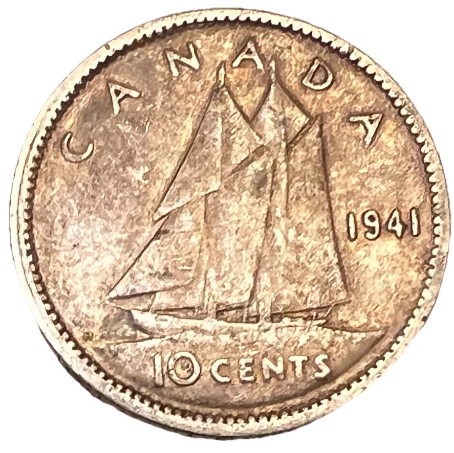 1941 🇨🇦 Canada 10 Cents Silver Coin - Combined Shipping - Lot