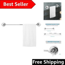 Contemporary Extendable Suction Cup Towel Bar 17-28.5  - Odor-Resistant Design
