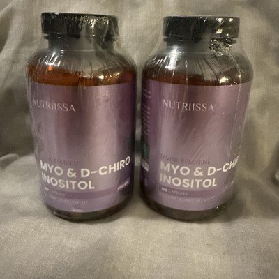 Nutriissa Myo & D-Chiro Inositol Vegan Capsules 180ct Hormonal Balance LOT of 2