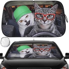 Windshield Sun Shade - Car Sun Shade Windshield, Cute Reflector Sunshade Offe...
