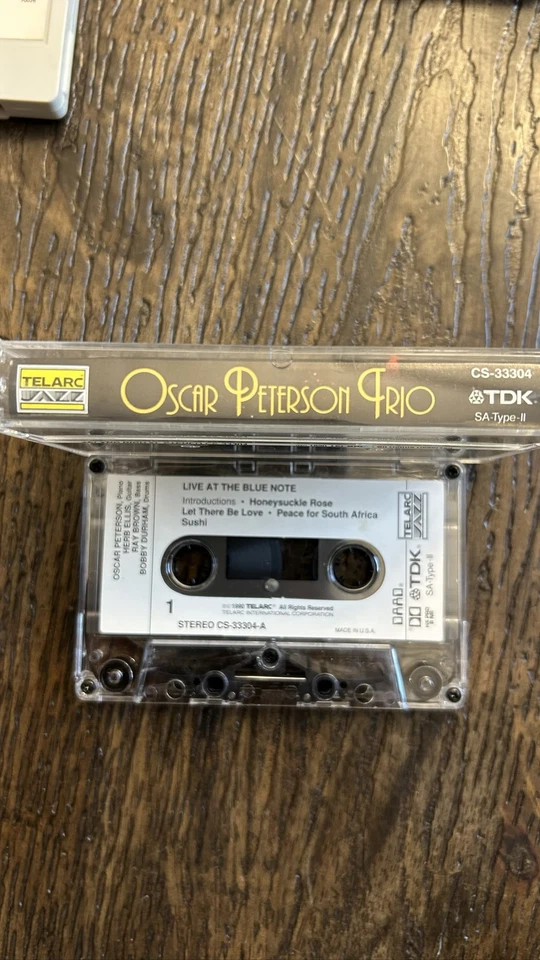 Oscar Peterson Trio Live at the Blue Note 1990 Telarc Jazz Cassette VG+++ - Image 2 of 2