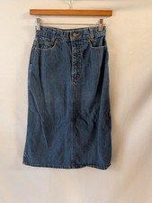 Vintage Calvin Klein Jean Midi Skirt  Waist 24in Length 26in