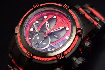 Invicta Men's Marvel DEADPOOL Reserve Chronograph Ltd Ed 53mm Red/Black SS Watch