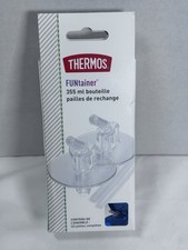 Thermos Replacement Straws for 12 Ounce Funtainer Bottle, Clear, 2 Count