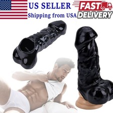 Penis-Extender-Male-Extension-Sleeve-Realistic-Penis-Sheath-Girth Enhancer US