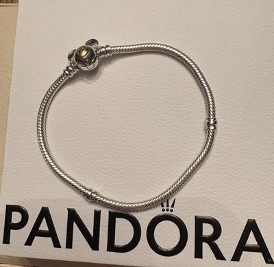 Pandora Disney 100th Anniversary Limited Edition Snake Chain Bracelet 7.5 in