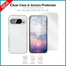 For Google Pixel 10 Pro XL Phone Case Shockproof Cover + LCD HD Screen Protector